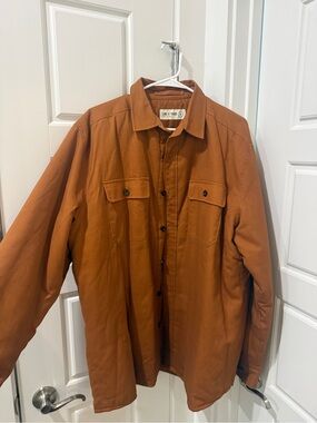 Men's Lightweight Shirt Jacket in Burnt Orange by Line of Trade
